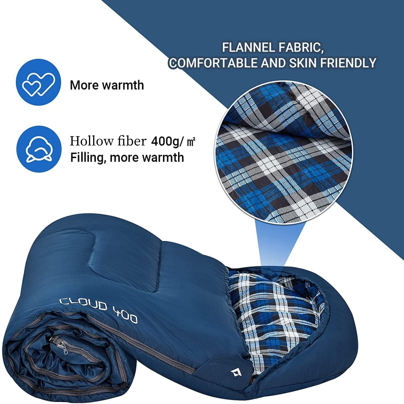 KingCamp Flannel Liner 3 Season Sleeping Bags