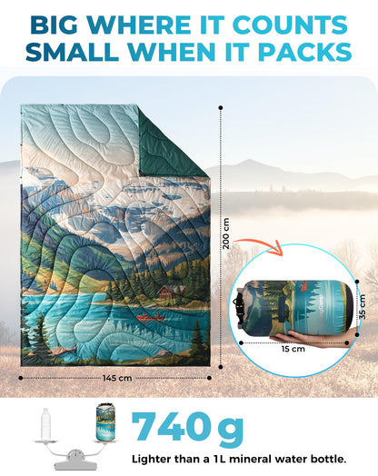 KingCamp SMART 150 XL Camping Blanket – Lightweight & Warm