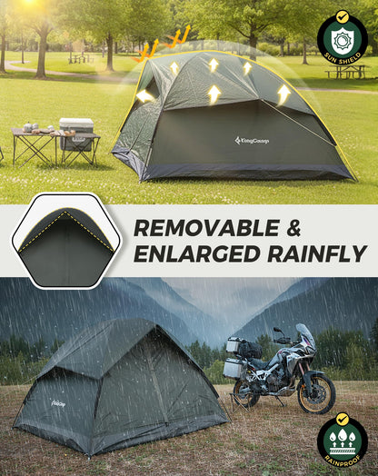 NEW | KingCamp HOLIDAY PRO II 2 Man Waterproof Dome Tent – Ultralight Camping Tent (3000mm)
