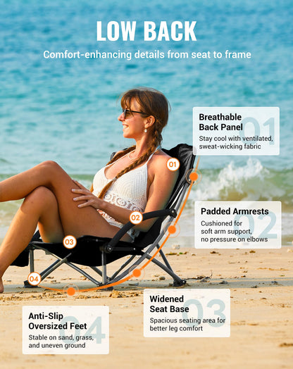 KingCamp PALONA B10 Low Sling Beach Chairs