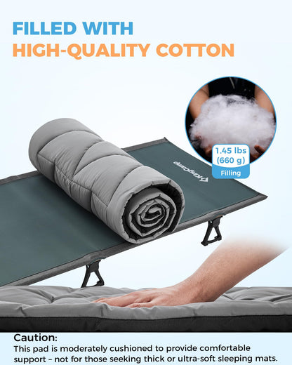 KingCamp Camp Pad 500 Cot Mattress – Soft Non-Slip Design