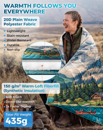 KingCamp SMART 150 XL Camping Blanket – Lightweight & Warm