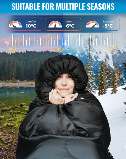 NEW | KingCamp Oasis C 250 Sleeping Bag – 3–4 Season Connectable Design