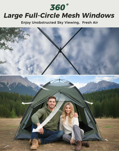 NEW | KingCamp HOLIDAY PRO II 2 Man Waterproof Dome Tent – Ultralight Camping Tent (3000mm)