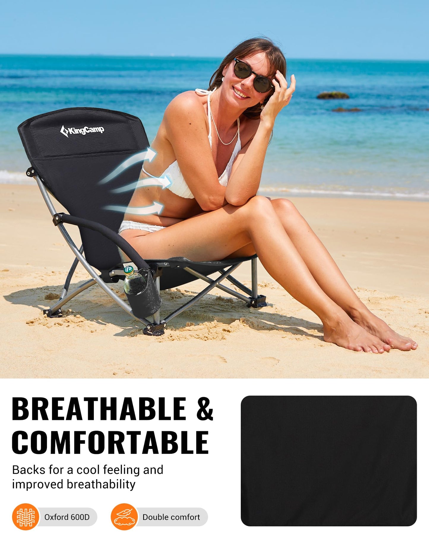 KingCamp PALONA B10 Low Sling Beach Chairs
