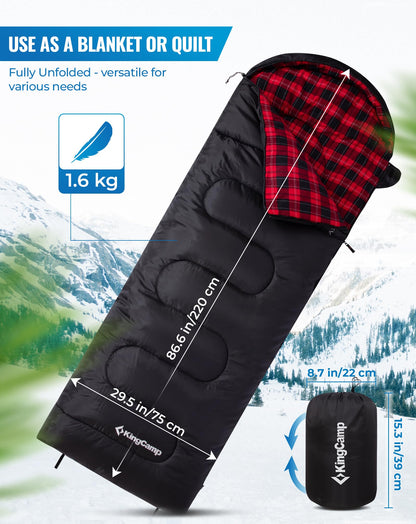 NEW | KingCamp Oasis C 250 Sleeping Bag – 3–4 Season Connectable Design