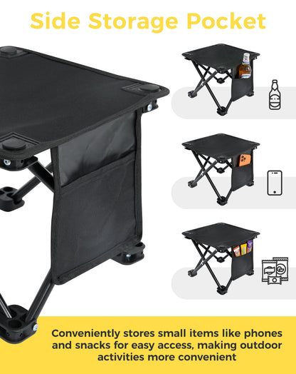 NEW | KingCamp CubeGo S+ Set of 2 Folding Camping Stools – Lightweight 180kg Capacity