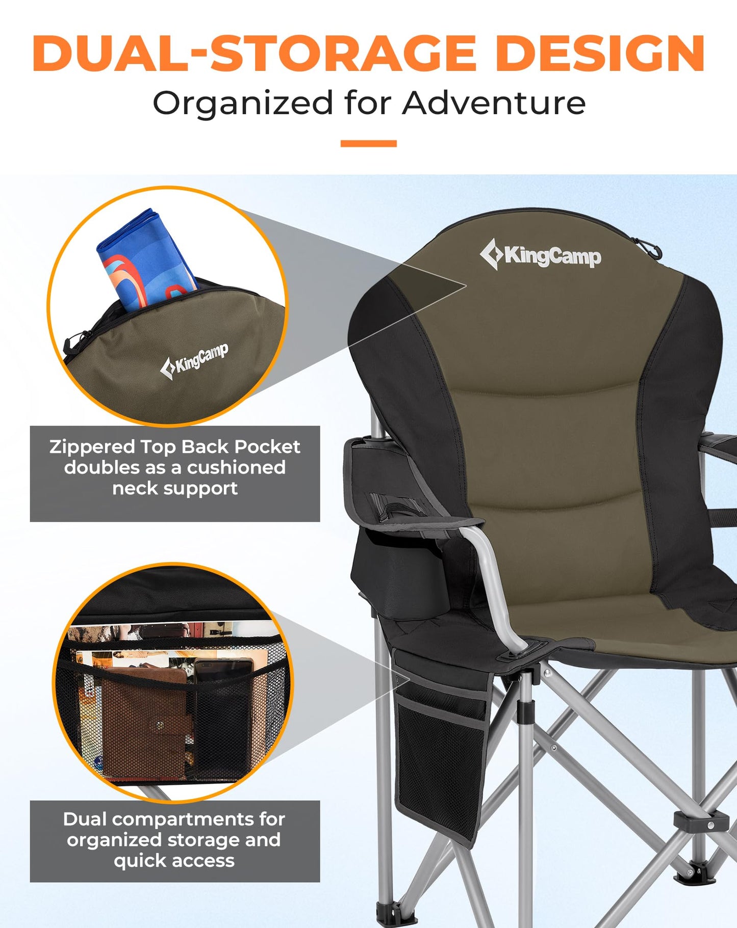 KingCamp Lumbar Support Oversized Chair