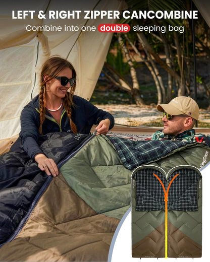 KingCamp GALE 300 Sleeping Bag-Envelope With Hood