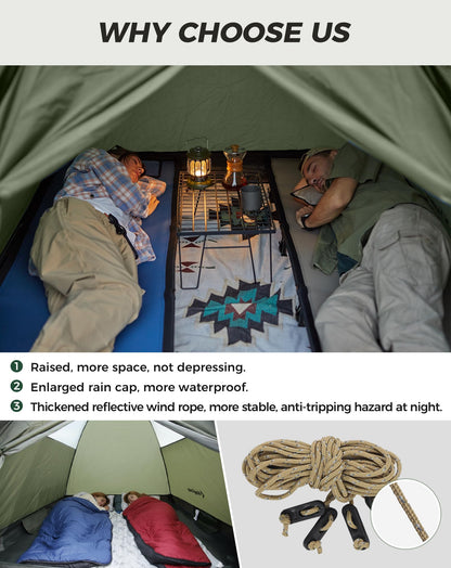 NEW | KingCamp HOLIDAY PRO II 2 Man Waterproof Dome Tent – Ultralight Camping Tent (3000mm)