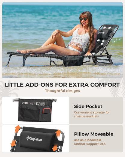 NEW | KingCamp Magnolia B40 Lounge Chair – 5-Position Adjustable Recliner