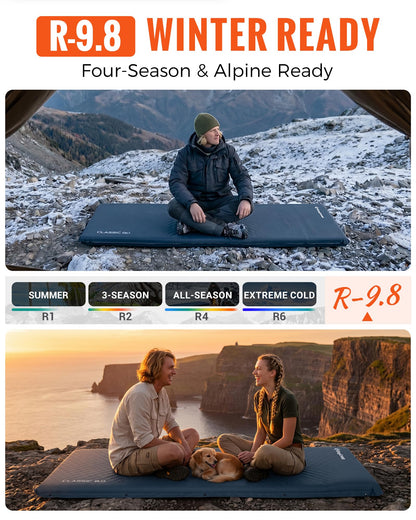 NEW | KingCamp CLASSIC 8.0 Self-Inflating Sleeping Mat with Built-In Pillow