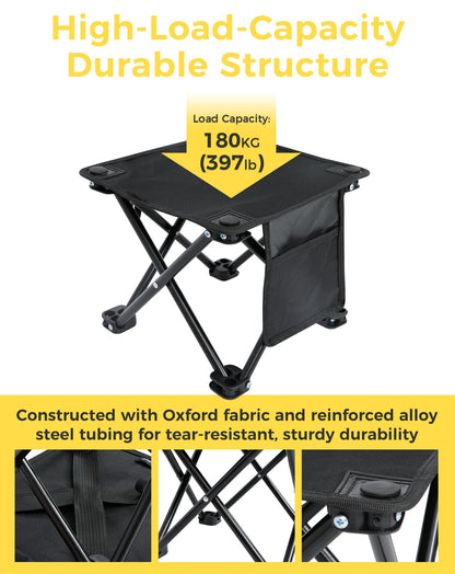 NEW | KingCamp CubeGo S+ Set of 2 Folding Camping Stools – Lightweight 180kg Capacity