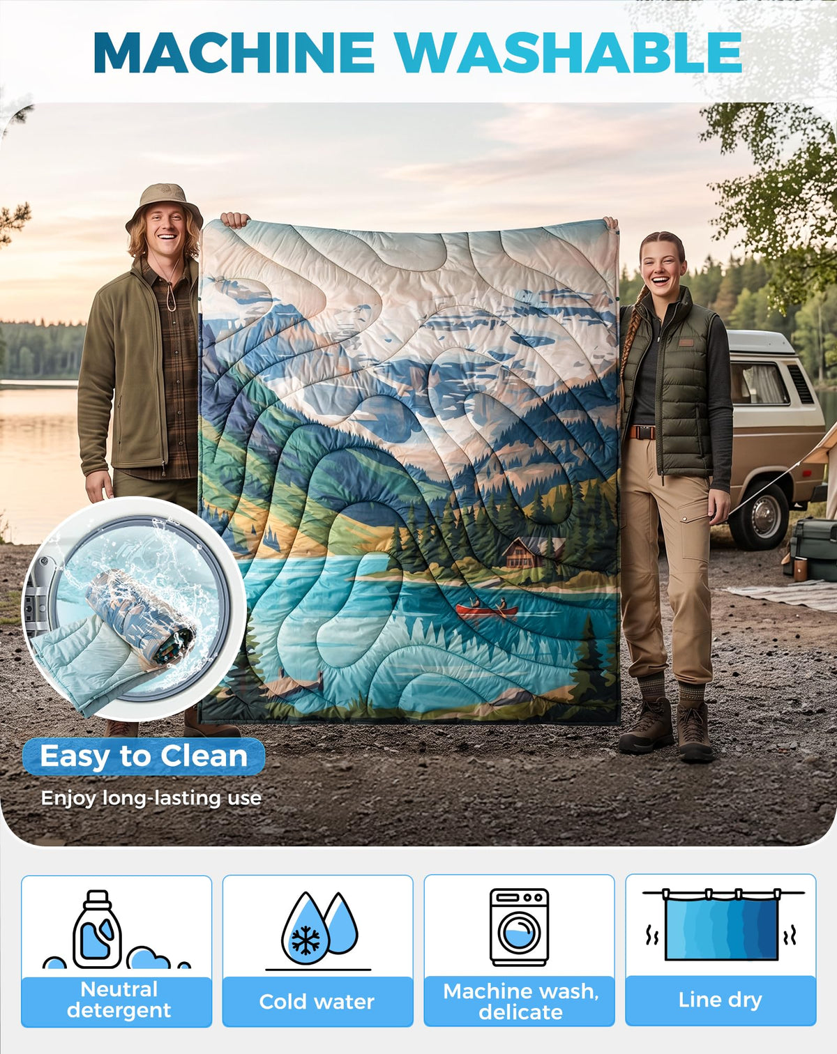 KingCamp SMART 150 XL Camping Blanket – Lightweight & Warm