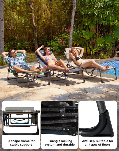 NEW | KingCamp Magnolia B60 Lounge Chair with Face Hole – 5-Position Adjustable Recliner