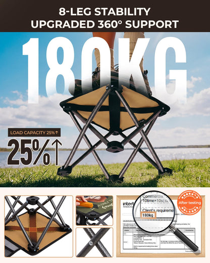 NEW | KingCamp MINI STOOL 2 Pack Folding Camping Stool