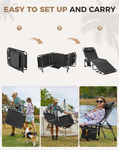 NEW | KingCamp Magnolia B40 Lounge Chair – 5-Position Adjustable Recliner