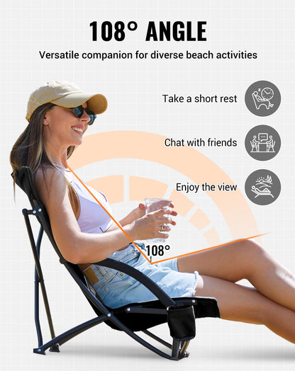 KingCamp PALONA B10 Low Sling Beach Chairs