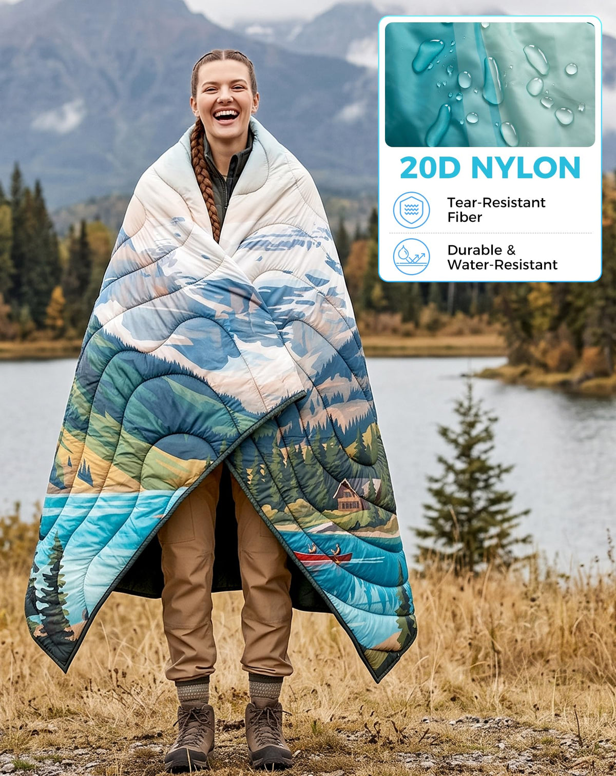 KingCamp SMART 150 XL Camping Blanket – Lightweight & Warm