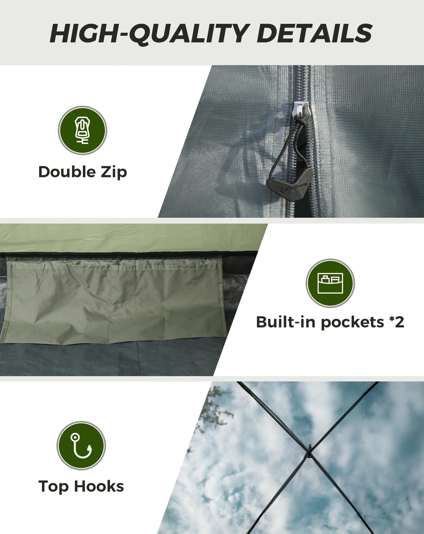 NEW | KingCamp HOLIDAY PRO II 2 Man Waterproof Dome Tent – Ultralight Camping Tent (3000mm)