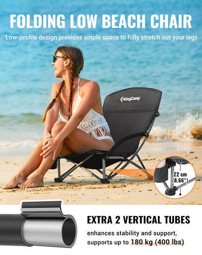KingCamp PALONA B10 Low Sling Beach Chairs