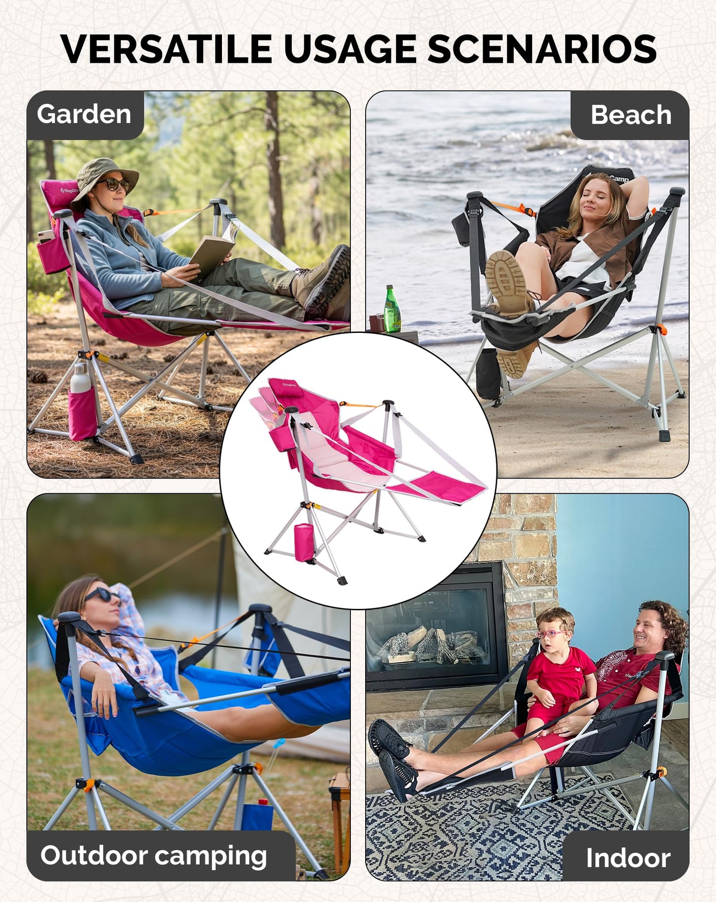 KingCamp Orchid C20 Hammock Chair with Footrest