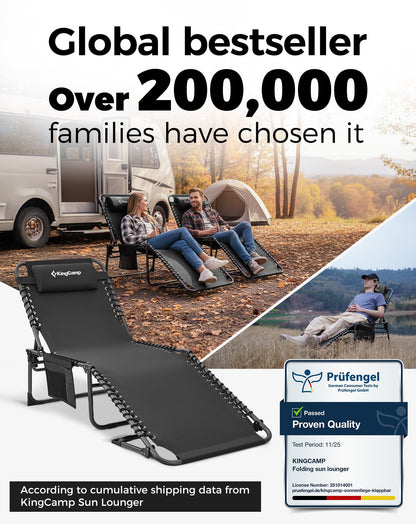 NEW | KingCamp Magnolia B40 Lounge Chair – 5-Position Adjustable Recliner