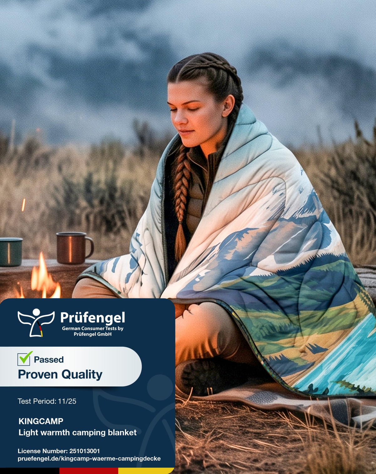 KingCamp SMART 150 XL Camping Blanket – Lightweight & Warm