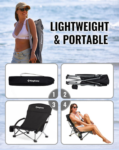 KingCamp PALONA B10 Low Sling Beach Chairs