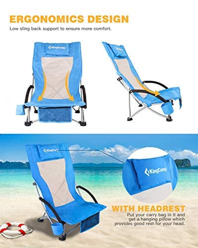 KingCamp High Mesh Back Beach Folding Chair