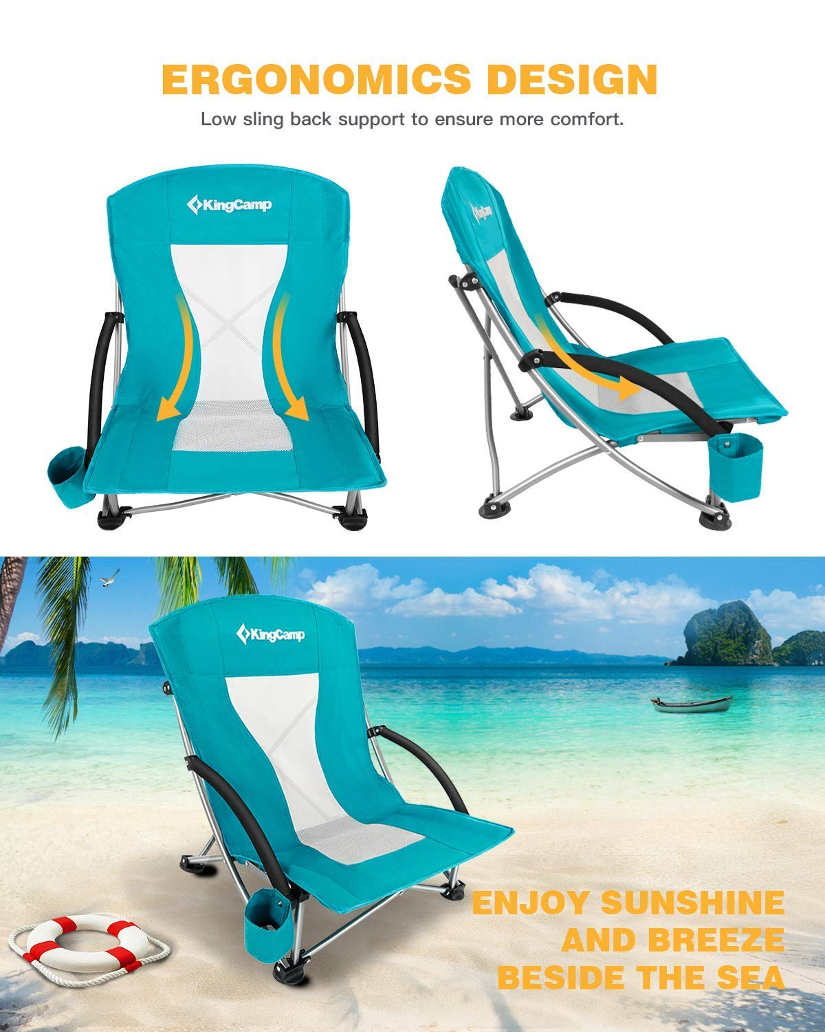 KingCamp Low Sling Beach Chairs KingCamp UK