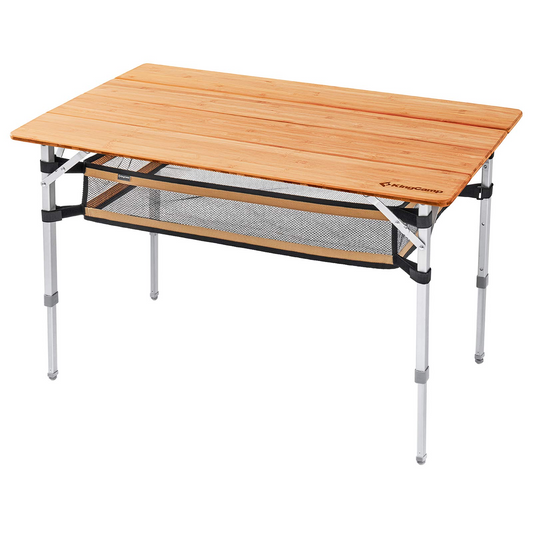 KingCamp Bamboo Folding Adjustable Height Tables